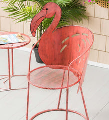Plow & Hearth Metal Furniture | Outdoor Living Flamingo Chair And Side Table Set