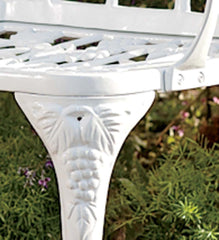 Plow & Hearth Metal Furniture | Outdoor Living Grapevine Garden Bench In Powder-Coated Aluminum - Black