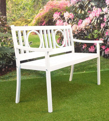 Plow & Hearth Metal Furniture | Outdoor Living Grayson Steel Garden Bench - Black