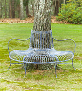 Plow & Hearth Metal Furniture | Outdoor Living Metal Curved Wrap-Around Tree Bench