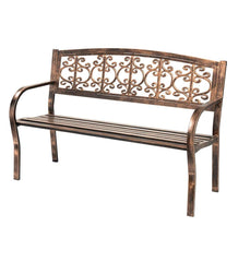 Plow & Hearth Metal Furniture | Outdoor Living Montebello Metal Garden Bench