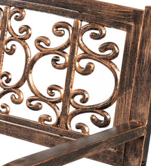 Plow & Hearth Metal Furniture | Outdoor Living Montebello Metal Garden Bench