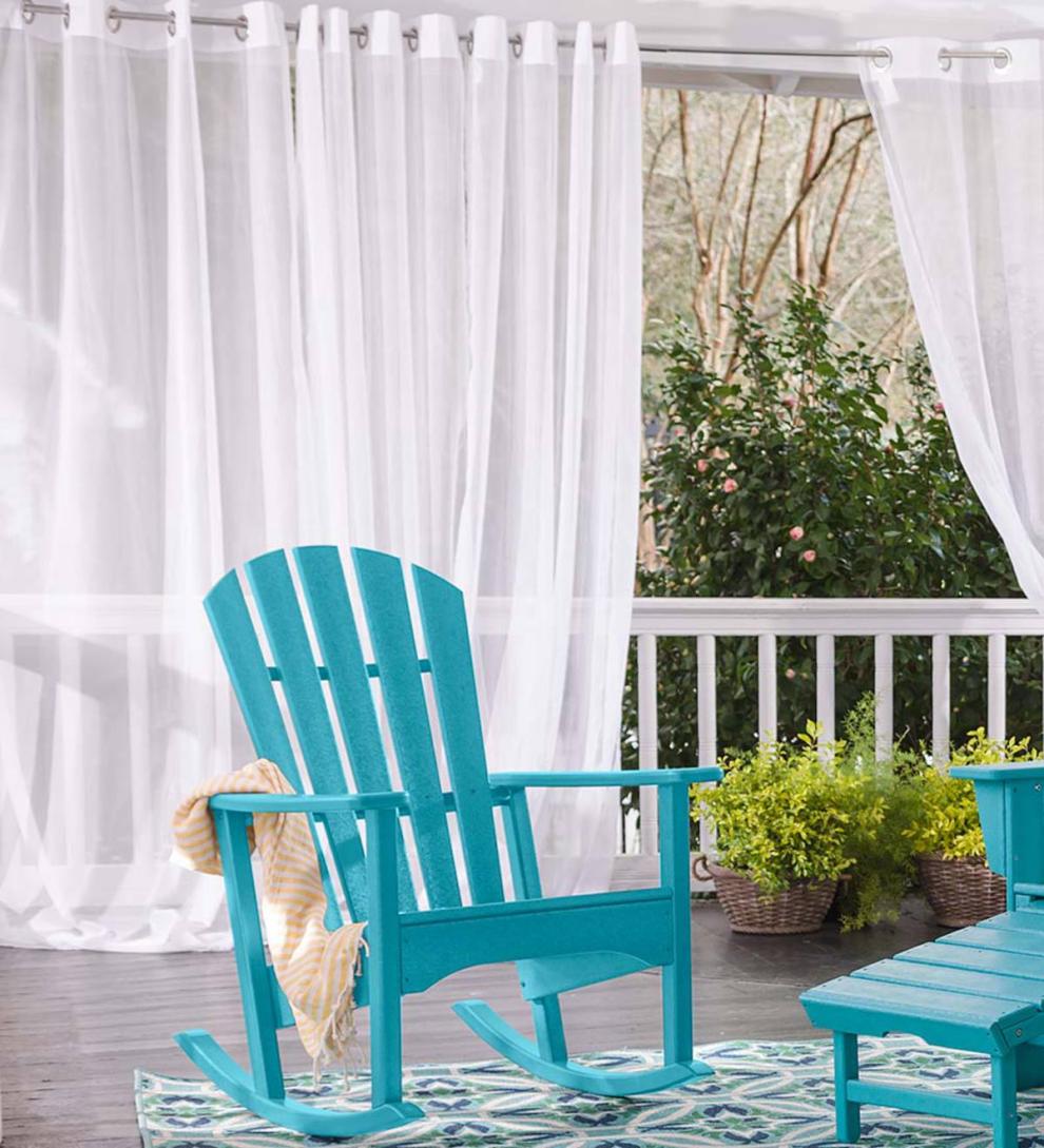 Plow & Hearth Outdoor Curtains | Outdoor Living Shenandoah Outdoor Sunspun Grommet Top Outdoor Curtain