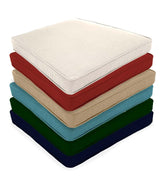 Plow & Hearth Outdoor Furniture Cushions | Outdoor Living Deluxe Polyester Chair/Rocker Seat Cushion, Prospect Hill - Midnight Navy