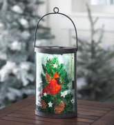 Plow & Hearth Outdoor Lamps & Lighting | Outdoor Living Cardinal And Spruce Solar Glass Lantern