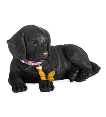 Plow & Hearth Outdoor Lamps & Lighting | Outdoor Living Labrador Retriever Puppy Statue With Solar Butterfly