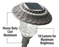 Plow & Hearth Outdoor Lamps & Lighting | Outdoor Living Super-Bright Solar Led Path Lights, Set Of 4 - Black