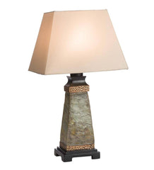 Plow & Hearth Outdoor Lamps & Lighting | Outdoor Living Weatherproof Slate Outdoor Table Lamp