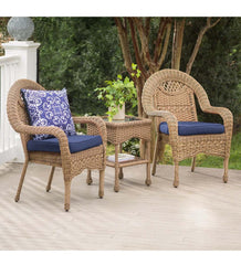 Plow & Hearth Outdoor Wicker | Outdoor Living Prospect Hill Wicker Chairs, Set Of 2 - Cloud White