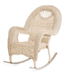 Plow & Hearth Outdoor Wicker | Outdoor Living Prospect Hill Wicker Rocker - Driftwood