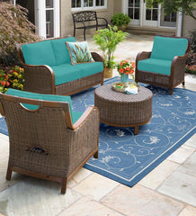 Plow & Hearth Outdoor Wicker | Outdoor Living Urbanna Premium Wicker Collection With Luxury Cushions