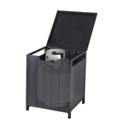 Plow & Hearth Propane Fire Pits | Fireplace & Hearth Slatted Stamped Steel Propane Tank Cover - Black