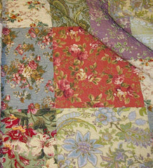 Plow & Hearth Quilts & Bedspreads | Indoor Living Cotton Wildflower Patchwork Block Quilt Bonus Set