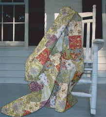 Plow & Hearth Quilts & Bedspreads | Indoor Living Cotton Wildflower Patchwork Block Quilt Bonus Set