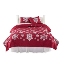 Plow & Hearth Quilts & Bedspreads | Indoor Living Falling Snow Embroidered Quilt Set