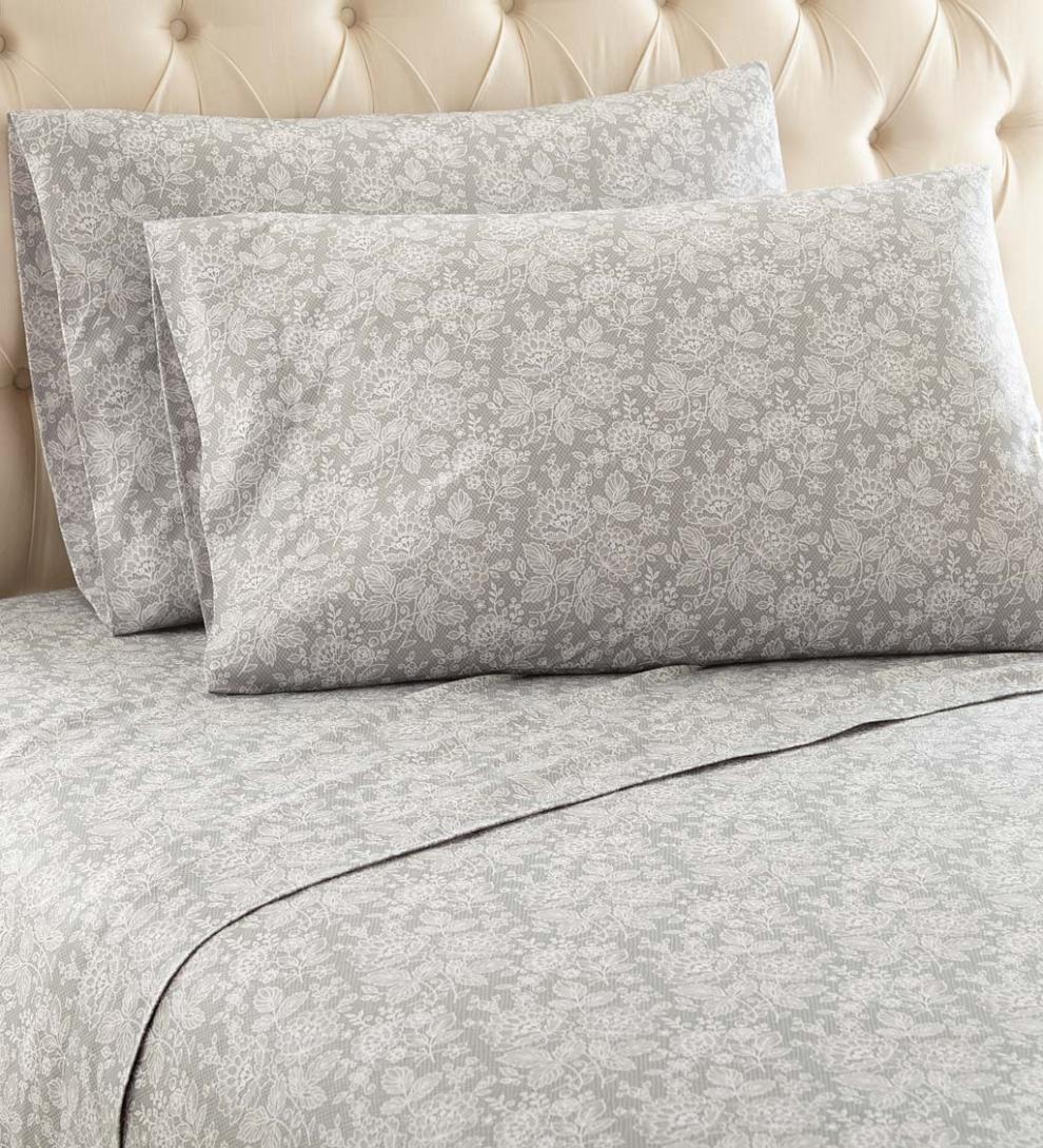 Plow & Hearth Sheets | Indoor Living Enchantment Micro Flannel Sheet Set