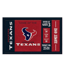 Plow & Hearth Small Accent Rugs | Indoor Living Houston Texans Durable Turf Mat
