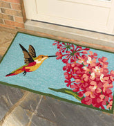 Plow & Hearth Small Accent Rugs | Indoor Living Hummingbird And Lilac Indoor/Outdoor Accent Rug