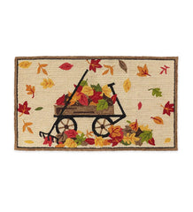 Plow & Hearth Small Accent Rugs | Indoor Living Indoor/Outdoor Autumn Wagon Hooked Polypropylene Accent Rug