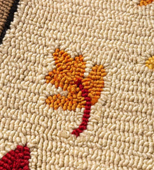 Plow & Hearth Small Accent Rugs | Indoor Living Indoor/Outdoor Autumn Wagon Hooked Polypropylene Accent Rug