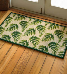 Plow & Hearth Small Accent Rugs | Indoor Living Indoor/Outdoor Fern Hooked Accent Rug