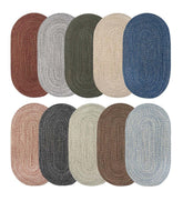 Plow & Hearth Small Accent Rugs | Indoor Living Indoor/Outdoor Oval Pine Creek Braided Polypropylene Rug