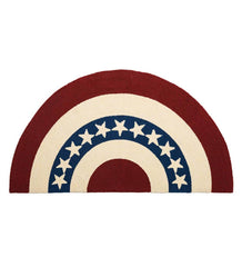 Plow & Hearth Small Accent Rugs | Indoor Living Indoor/Outdoor Star Spangled Americana Hooked Polypropylene Accent Rug