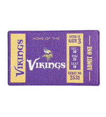 Plow & Hearth Small Accent Rugs | Indoor Living Minnesota Vikings Durable Turf Doormat