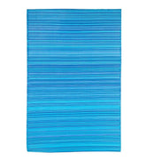Plow & Hearth Small Accent Rugs | Indoor Living Reversible Blue Stripe Indoor/Outdoor Rug