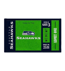 Plow & Hearth Small Accent Rugs | Indoor Living Seattle Seahawks Durable Turf Mat