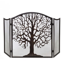 Plow & Hearth Spark Guards | Fireplace & Hearth Tri-Fold Tree Of Life Fireplace Screen And Spark Guard