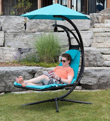 Plow & Hearth Swings & Hammocks | Outdoor Living Hanging Dream Chair Lounger - Silver