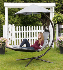 Plow & Hearth Swings & Hammocks | Outdoor Living Hanging Dream Chair Lounger - Silver