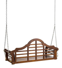Plow & Hearth Swings & Hammocks | Outdoor Living Lutyens Fsc-Certified Eucalyptus Wood Porch Swing - Black