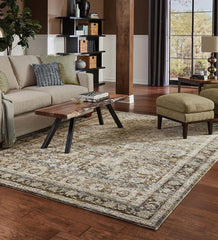 Plow & Hearth Synthetic Rugs | Indoor Living Ashland Evening Synthetic Blend Indoor Border Rug