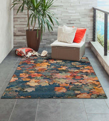 Plow & Hearth Synthetic Rugs | Indoor Living Autumn Leaves 100% Polypropylene Indoor/Outdoor Rug