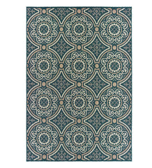 Plow & Hearth Synthetic Rugs | Indoor Living Cambridge Circles Indoor/Outdoor Rug