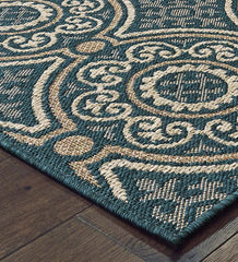 Plow & Hearth Synthetic Rugs | Indoor Living Cambridge Circles Indoor/Outdoor Rug