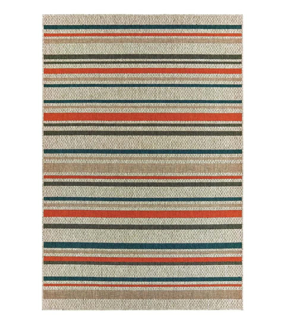 Plow & Hearth Synthetic Rugs | Indoor Living Cambridge Stripe Indoor/Outdoor Rug