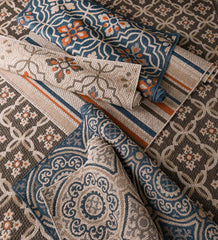 Plow & Hearth Synthetic Rugs | Indoor Living Cambridge Stripe Indoor/Outdoor Rug