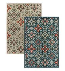 Plow & Hearth Synthetic Rugs | Indoor Living Cambridge Tilework Indoor/Outdoor Rug