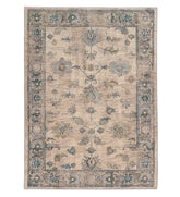 Plow & Hearth Synthetic Rugs | Indoor Living Covington Ivory And Blue Antiqued Floral Rug