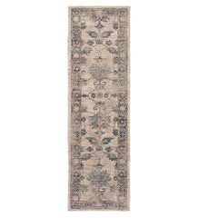 Plow & Hearth Synthetic Rugs | Indoor Living Covington Ivory And Blue Antiqued Floral Rug