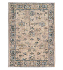 Plow & Hearth Synthetic Rugs | Indoor Living Covington Ivory And Blue Antiqued Floral Rug