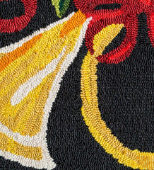Plow & Hearth Synthetic Rugs | Indoor Living Holiday French Horn Hooked Rug