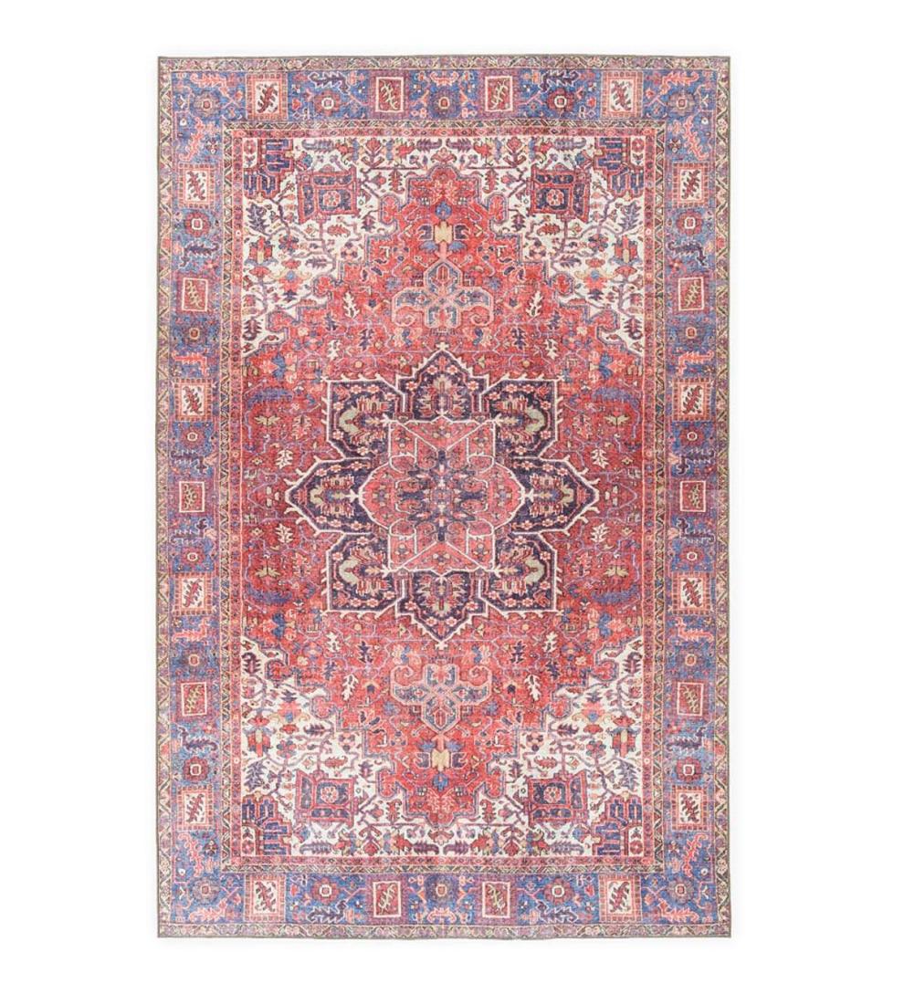 Plow & Hearth Synthetic Rugs | Indoor Living Indoor/Outdoor Berkley Border Polyester Rug