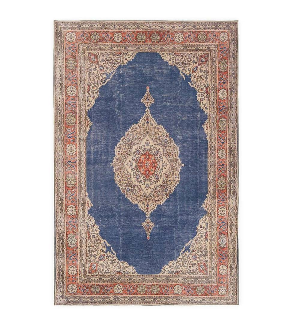 Plow & Hearth Synthetic Rugs | Indoor Living Indoor/Outdoor Berkley Medallion Polyester Rug