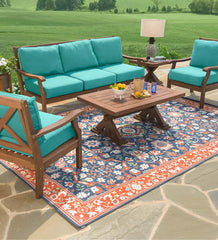 Plow & Hearth Synthetic Rugs | Indoor Living Indoor/Outdoor Brunswick Border Polypropylene Rug