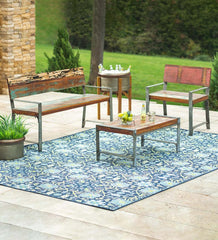 Plow & Hearth Synthetic Rugs | Indoor Living Indoor/Outdoor Brunswick Garden Polypropylene Rug
