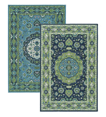 Plow & Hearth Synthetic Rugs | Indoor Living Indoor/Outdoor Brunswick Wreath Polypropylene Rug